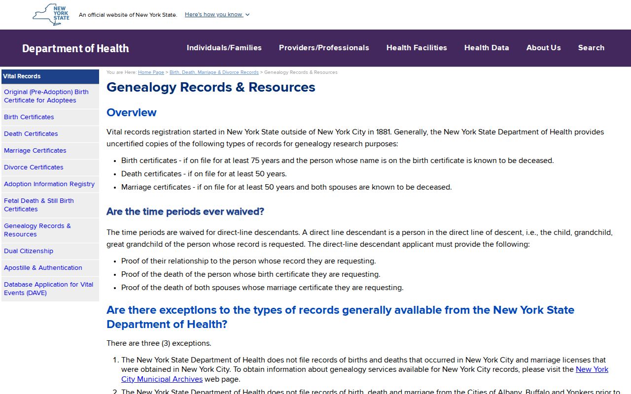 Chili residents directory New York vital genealogy access